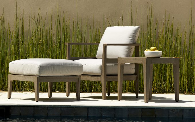 Avila Teak Cushion Ottoman