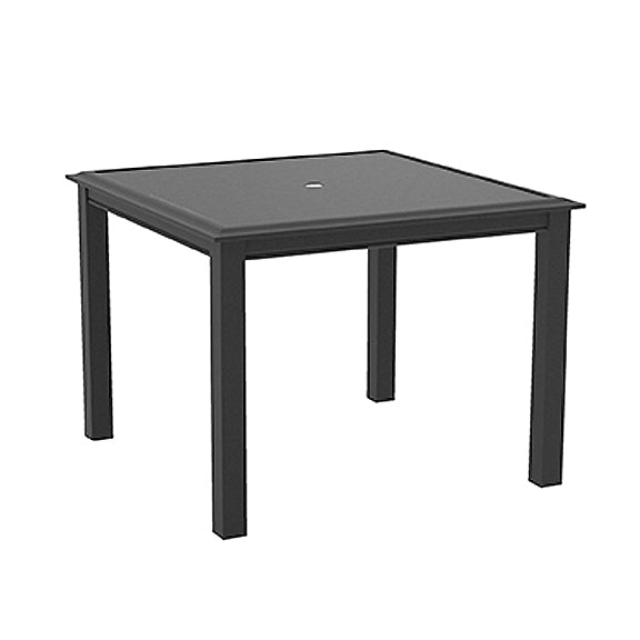 Livingston 40" Square Dining Table w/Optional Umbrella Hole