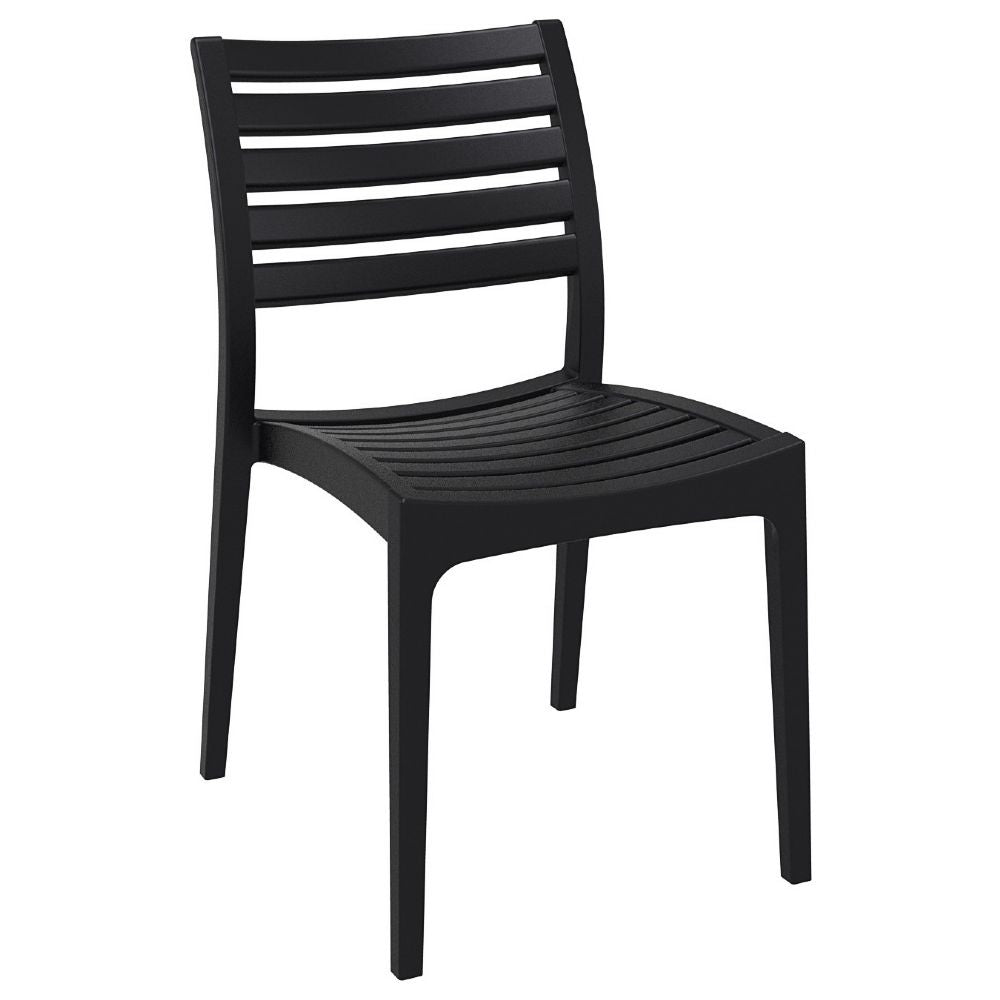 Commercial Resin Dining Chair Black (2 Chairs)