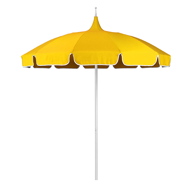 Classic Cut 8.5' Commercial Aluminum & Fiberglass Pagoda Patio Umbrella With Sunbrella Fabric