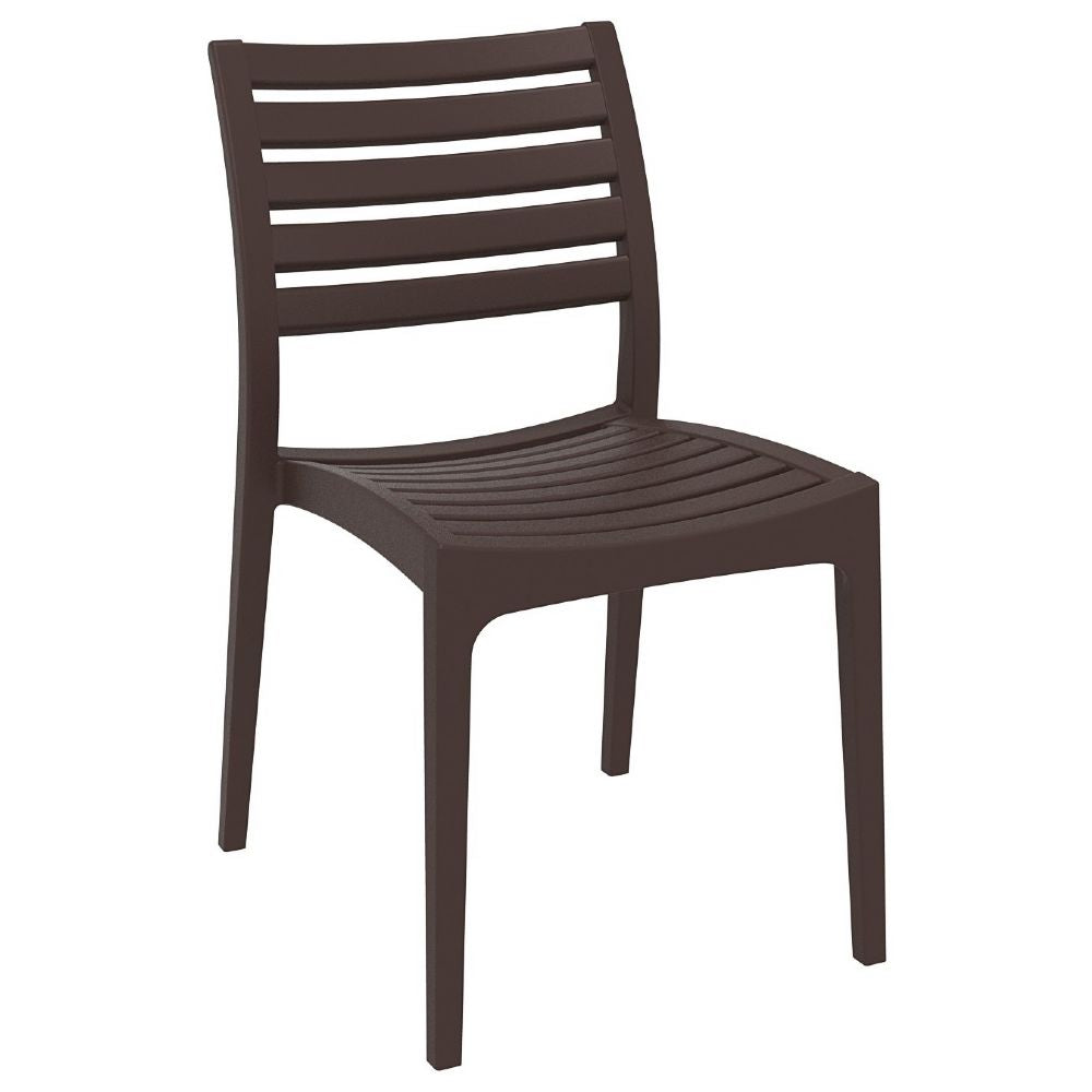Commercial Resin Dining Chair Brown (2 Chairs)
