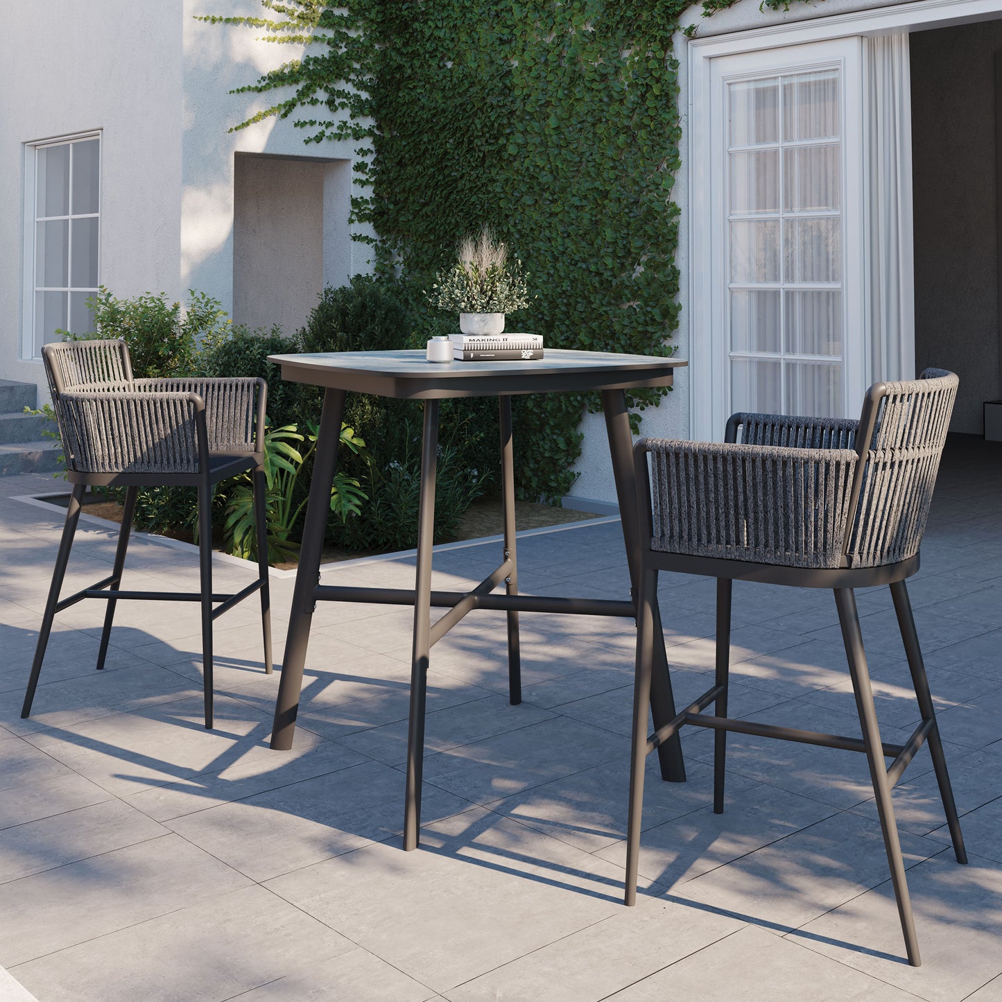 Eiland 36" Square Bar Table - Starlight HPL