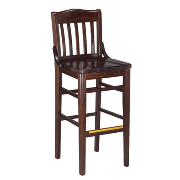 School House Wood Dining Barstool