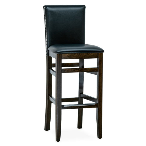 Newport Wood Upholstered Bar Stool